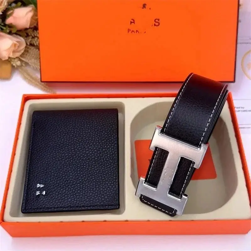 Hermès H Buckle Belt & Wallet Set 2