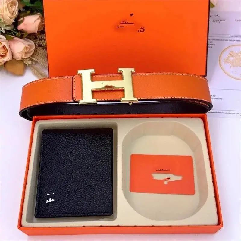 Hermès H Buckle Belt & Wallet Set 3