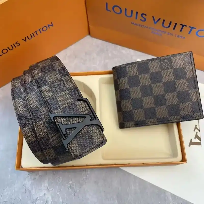 Louis Vuitton Damier Ebene Belt & Wallet / Gucci GG Supreme Belt & Wallet / Hermès H Buckle Belt & Wallet / Salvatore Ferragamo Gancini Belt & Wallet 3